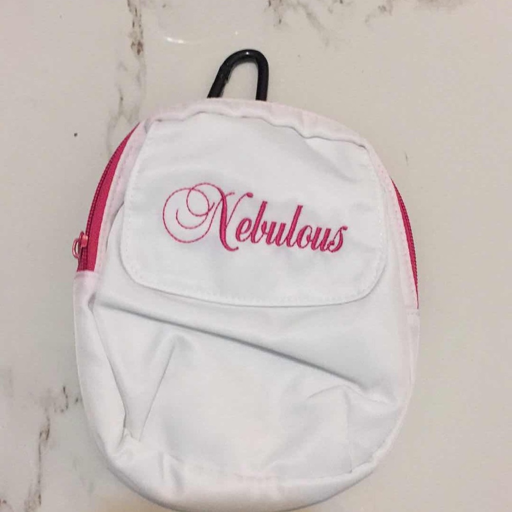Nebulous white waist bag w/ quick release clip